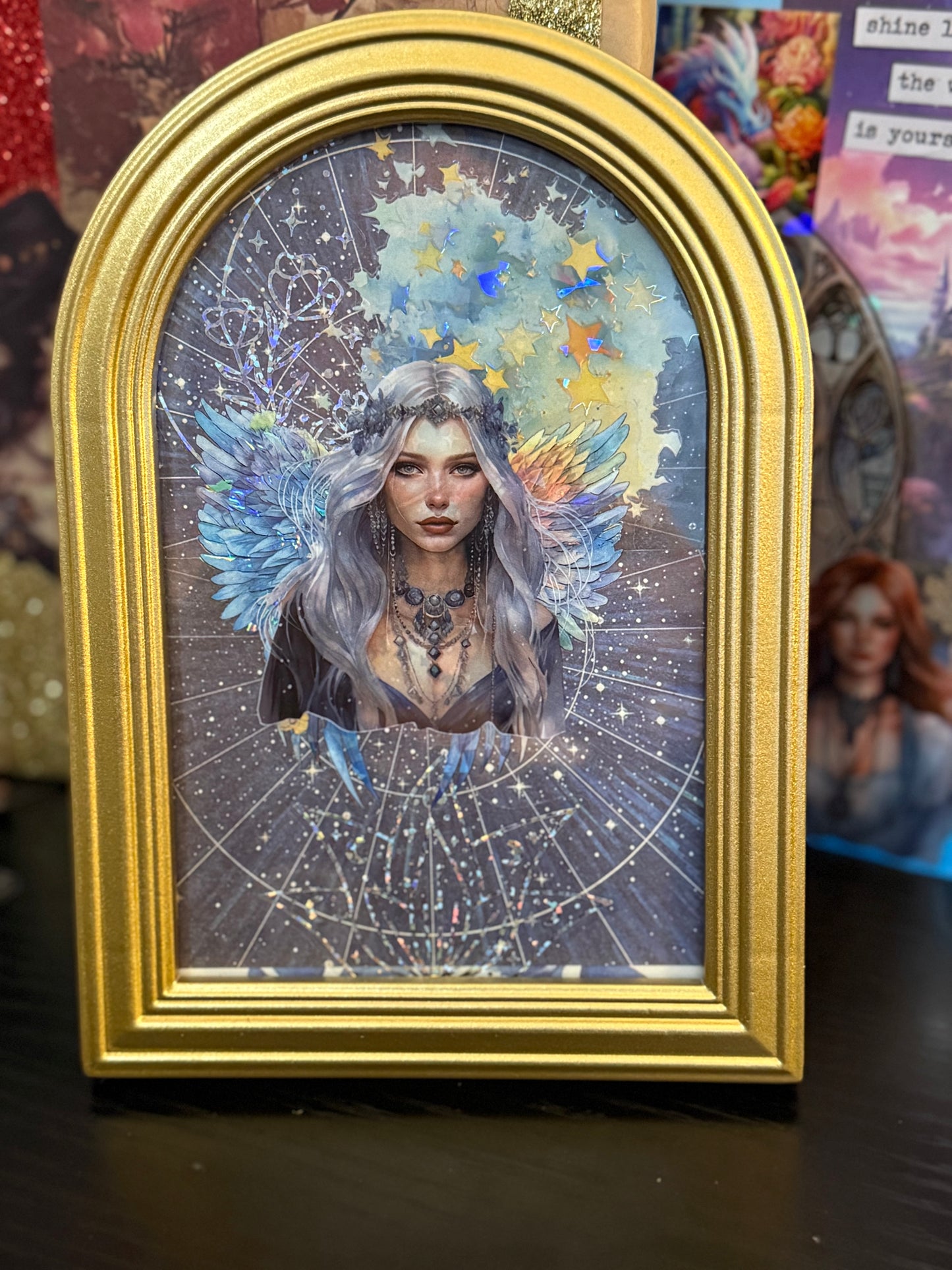 Bookshelf Decor; Junk Journal style decor