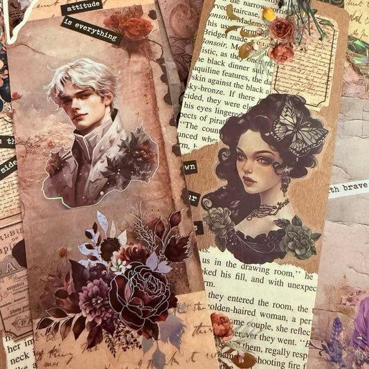 Junk Journal Style Book Tracker Bookmark
