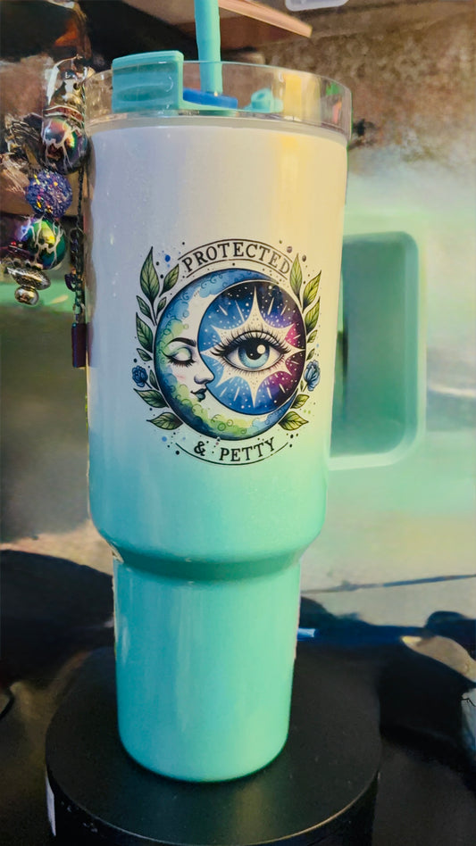 40 oz Tumbler with straw charm and straw topper (Copy)