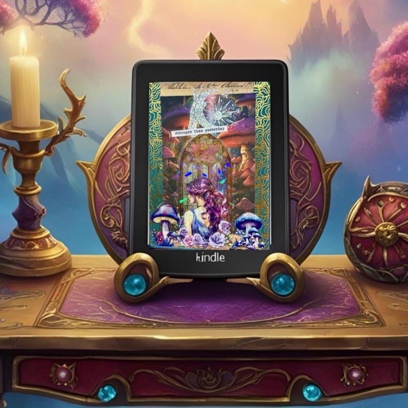 Kindle Insert,Junk Journal Inspired Kindle Insert 4.8x6.8 Kindle Insert