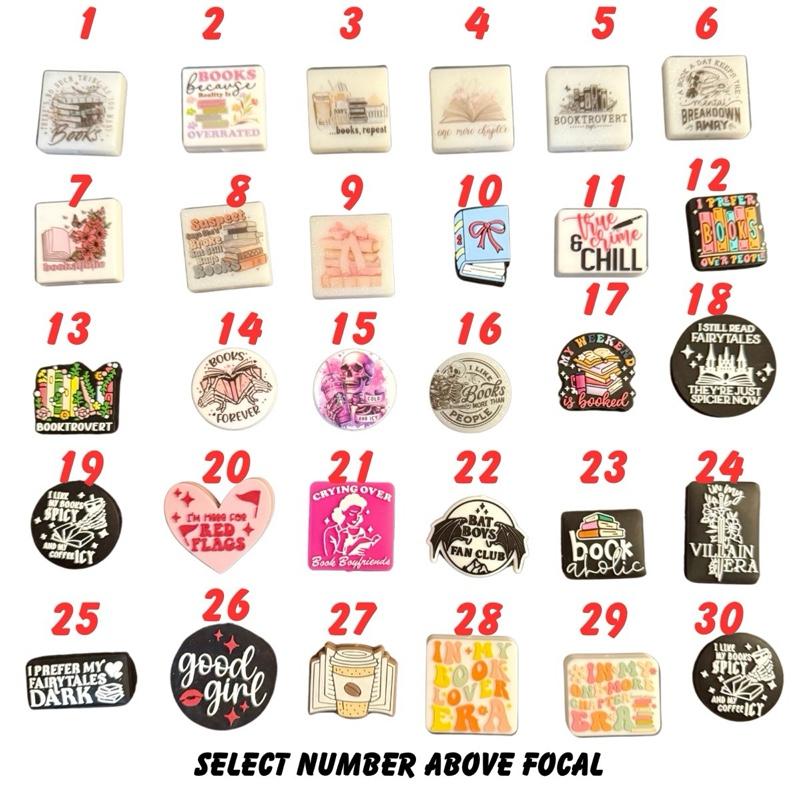 Bookish Beaded Cup Charms